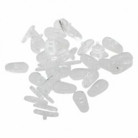 Átlátszó fehér csavar az üvegszemüvegen. Ovális szilikon orrbetétek 13mmx7mm 20 P E7C5