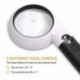 Nagyító 10 tompítható LED-es lámpával, Magdisc, 5X 20X kézi Mag U7W8
