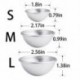 Ezüst színű - 45-55-65mm-es 6 x 30db Félgömb alumínium forma - csokoládéforma - jégkrémforma - szappanforma - V3G5
