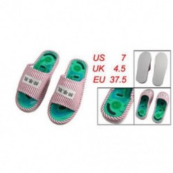 Pár csíkos egészségügyi láb-akupunkt masszázs lapos papucs Lady CT L1 K0M0-ra