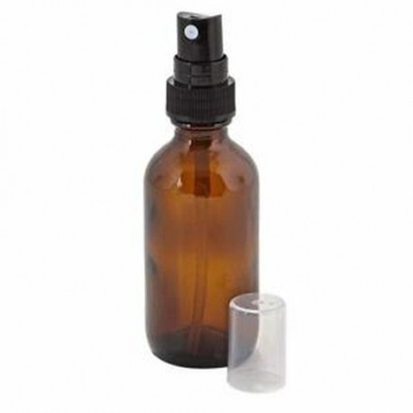 2X (100ML borostyánszínű üveg spray-vel fekete ATOMISER permetezőkkel, újratölthető Con P6W3