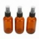 2X (100ML borostyánszínű üveg spray-vel fekete ATOMISER permetezőkkel, újratölthető Con P6W3