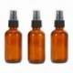 2X (100ML borostyánszínű üveg spray-vel fekete ATOMISER permetezőkkel, újratölthető Con P6W3