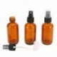 2X (100ML borostyánszínű üveg spray-vel fekete ATOMISER permetezőkkel, újratölthető Con P6W3