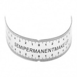 6X (Szemöldökápolási sablon alakú vonalzó mérőszerszám smink újrafelhasználható fekete G7J8)