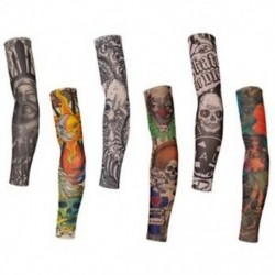 5X (6 db-os tetoválás ideiglenes karvédő hüvelyekkel a divatos ruha kerékpáros tánchoz J8C7)