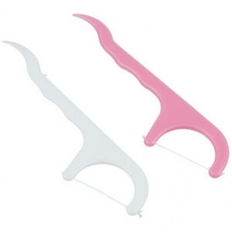 Eldobható 50db szájon át tartó fogak tiszta ápolása Floss szál Dental Flosser műanyag B1I1