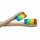 2X (1 db színes színes bambusz fogkefe környezet Rainbow Bamboo Toothbru A4L2