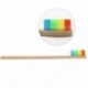 2X (1 db színes színes bambusz fogkefe környezet Rainbow Bamboo Toothbru A4L2
