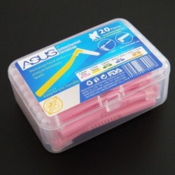 2X (ASUS 20 db / Box L típusú 0,6 mm fogszabályozó fogkefe, H9W4 interdentális fogkefe