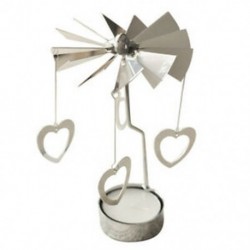 Forgó forgó fém körhinta teafény gyertyatartó állólámpa Xmas Gif V4E8