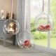 1X (12 db 80 mm-es függő Tealight tartó üveggömbök Terrárium esküvői gyertya Z5Z7