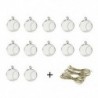 5X (12 db 80 mm-es függő tealight tartó üveggömbök terarium esküvői gyertya Q7B7