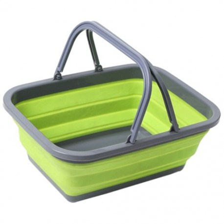 Hordozható, összecsukható műanyag vödör tisztító szerszámok Mosókosár víz S9G8