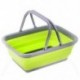 Hordozható, összecsukható műanyag vödör tisztító szerszámok Mosókosár víz S9G8