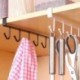 Konyhai tároló állvány szekrény Függő kampós polc tároló polc Fürdőszoba Org L1N9