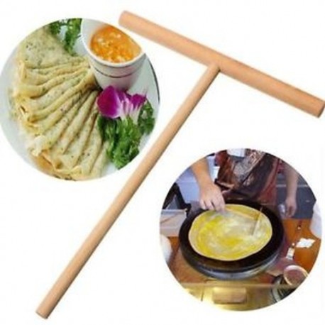 2db Fából készült palacsinta formáló - Tészta elkenő spatula - T7J0