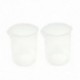 2X (50 ml-es fokozatú főzőpohár átlátszó műanyag mérőpohár Lab 2 darabra F6F8)