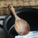 1X (Teak fa kanál természetes tömör fakanál rizs kanál fa rizs evez Big Pot D5J1