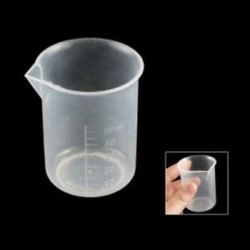10X (átlátszó fehér műanyag 50 ml-es mérőpohár lisztcukor folyadékhoz) 20 N2W0
