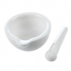 6 ml porcelán mozsártörő és habarcs keverő edények csiszolt vad - fehér I6C9