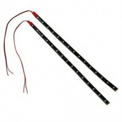 1X (2 x húzófény 15 LED csíkkal, 30 cm-es vörös fénylánc 12V Z8I4)