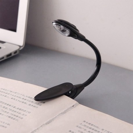 1X (Mini hajlékony Clip-on Bright Booklight LED utazási könyv olvasólámpa Whit Q7Y8