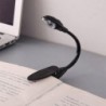 1X (Mini hajlékony Clip-on Bright Booklight LED utazási könyv olvasólámpa Whit Q7Y8