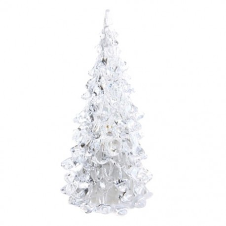 Akril LED színek megváltoztatása karácsonyfa éjjeli lámpa Xmas Party Deco B7U3