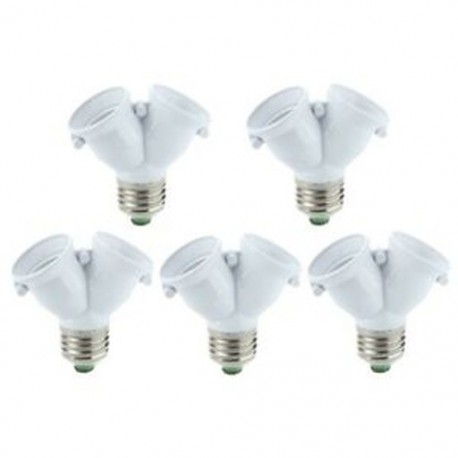 2X (5 x dupla lámpás adapter LED izzó E27 alap P5I9)