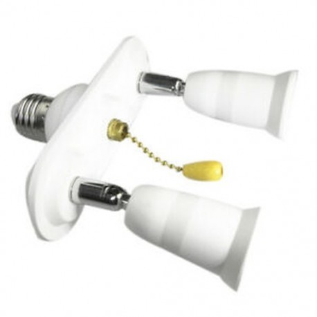 AC100-250V 4A E27 két E27 izzóadapter-aljzatba, lámpás tartóba, bekapcsolt állapotban Cha B9E1