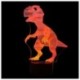 3D lámpa optikai illúzió Led éjszakai fény, elképesztő 7 színű dinoszaurusz alakú L Z2P5