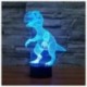 3D lámpa optikai illúzió Led éjszakai fény, elképesztő 7 színű dinoszaurusz alakú L Z2P5