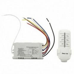 2X (Vezeték nélküli 4 csatornás BE / KI 220 V lámpa távirányító kapcsoló vevője Tran E5Z9