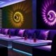 2X (színes RGB spirálfuratú fali lámpa felületére telepített LED lámpatest L C3L5