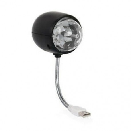 3X (USB disco gömblámpa, forgó RGB színű LED-es színpadvilágítás, U4W1 buli izzó)