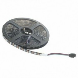 2X (1 tekercses 5050 RGB LED szalag 5M 300 LED DC 5 V vízálló fekete K8D5)