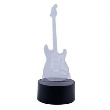 3X (Új 3D-s elektromos gitár éjjeli lámpa 7 színes LED-es érintőkapcsoló tábla S8X6