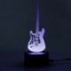 3X (Új 3D-s elektromos gitár éjjeli lámpa 7 színes LED-es érintőkapcsoló tábla S8X6