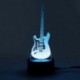 3X (Új 3D-s elektromos gitár éjjeli lámpa 7 színes LED-es érintőkapcsoló tábla S8X6