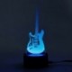 3X (Új 3D-s elektromos gitár éjjeli lámpa 7 színes LED-es érintőkapcsoló tábla S8X6