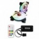 5X (COOLMOON Távoli RGB LED-es vezérlő D2Q6)