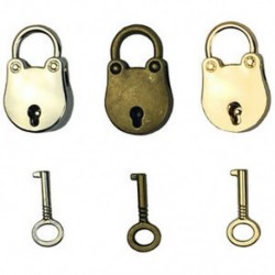 3db-os keverék színes antik stílusú archaizált lakatok kulcstartóval a P9B2 kulcsokkal
