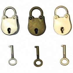 3db-os keverék színes antik stílusú archaizált lakatok kulcstartóval P9H3 kulcsokkal