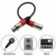 XLR 3 tűs aljzat-női mikrofon audio mikrofon árnyékolt kábelkábel piros D9V4