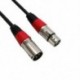 XLR 3 tűs aljzat-női mikrofon audio mikrofon árnyékolt kábelkábel piros D9V4