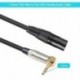 0,3M 3,5 mm-es sztereo Trs hím-Xlr 3Pin aljzatú audiokábel-mikrofon hosszabbító I5X9