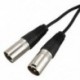 Új 3 tűs XLR FEMALE csatlakozó kettős 2 HÁLÓZATI dugaszhoz Y SPLITTER kábel adapter 1 láb I5O2