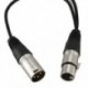 Új 3 tűs XLR FEMALE csatlakozó kettős 2 HÁLÓZATI dugaszhoz Y SPLITTER kábel adapter 1 láb I5O2