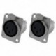XLR női jack 3 tűs - Paneles rögzítőegységek D sorozatú méret: XLR-F - 4 PACK X7L8